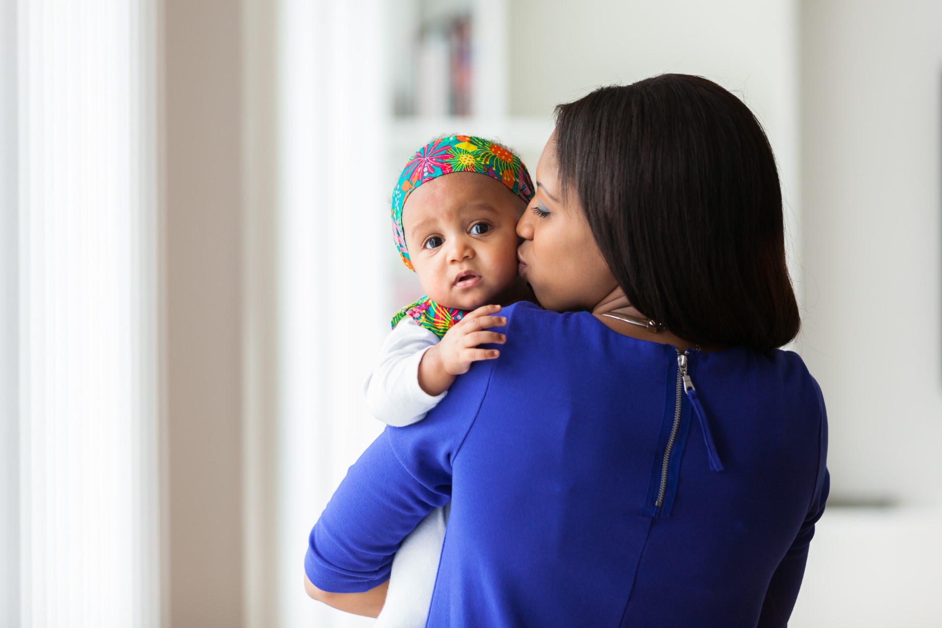 Mother holding baby