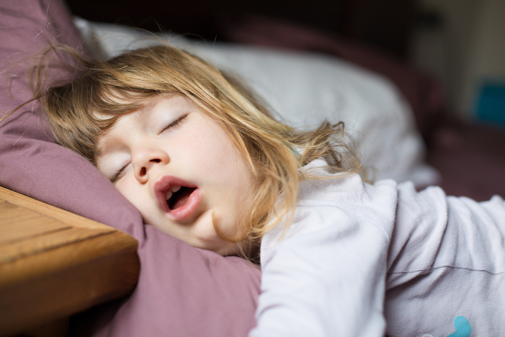 girl snoring