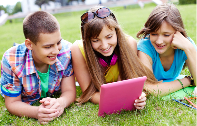 teens in park