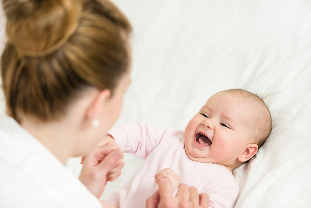 Baby laughing