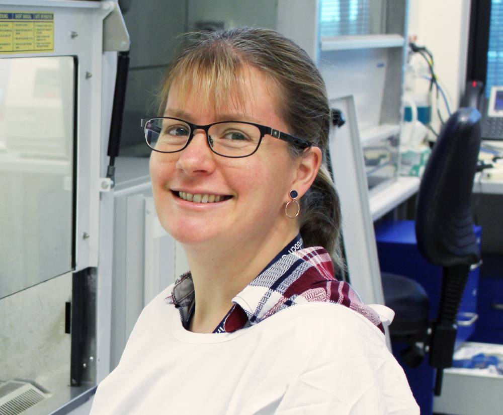 MCRI researcher Nicole Van Bergen in the lab