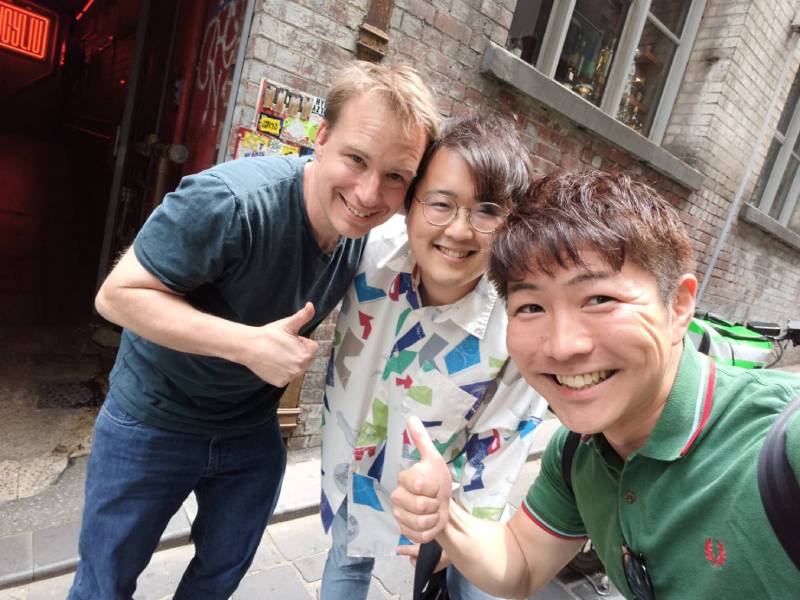Dr Chris Gyngell (left) Hayate Shimizu (middle) Kiichi Inarimori (right)