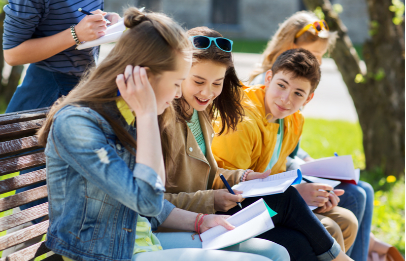 children at school