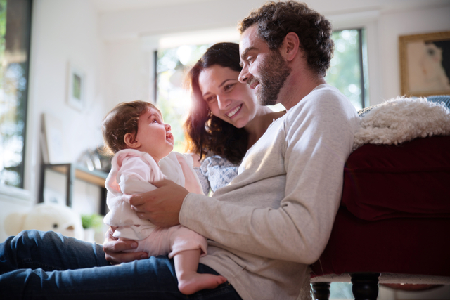 Parents and young baby