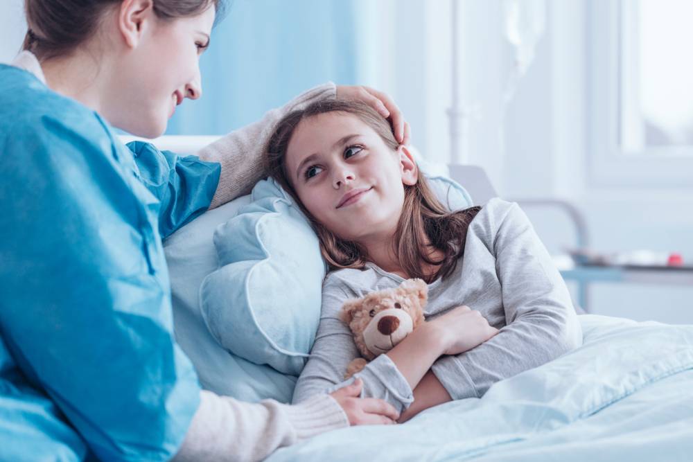 child in hospital