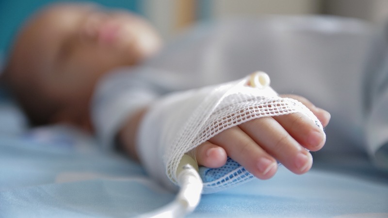 sick child in hospital