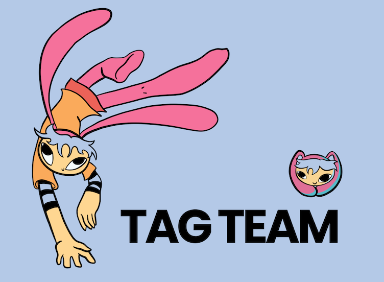 Trans Adolescent Group ThErapy Program for Alleviating Minority Stress (TAG TEAM) logo featuring their character Ember