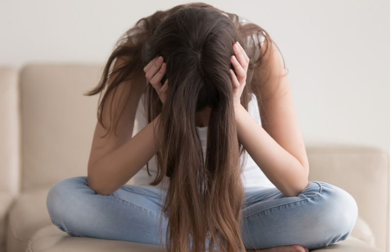 Teen looking very tired