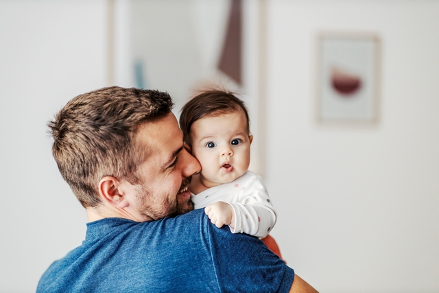 Dad and baby