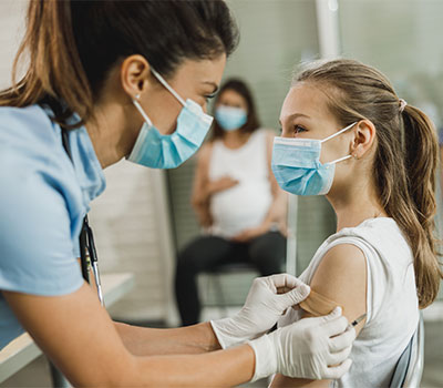Patient being observed by a doctor