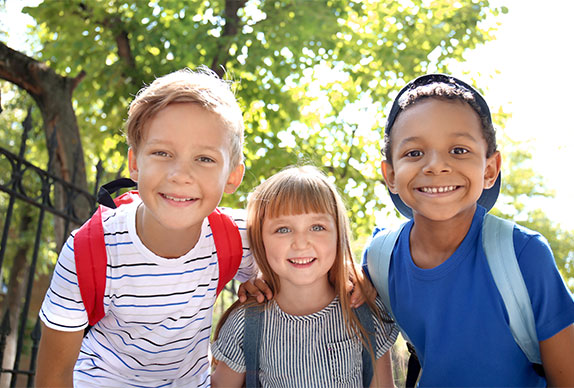 children smiling