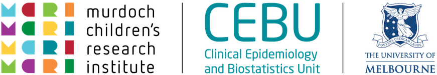 MCRI, CEBU and University of Melbourne logos