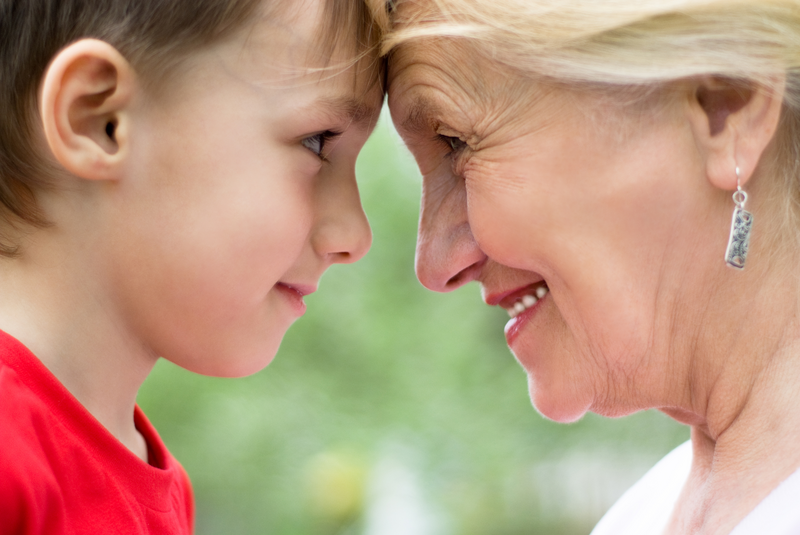 child with grandparent