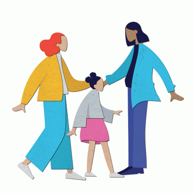 Illustration of 3 people